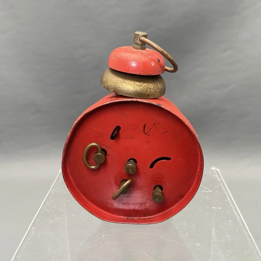 Blessing Alarm Clock Atomic Space Age West Germany EUC Does Not Works Red Gold